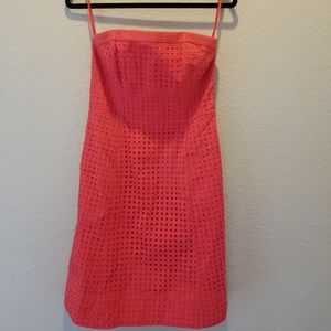 Strapless Dress - Coral